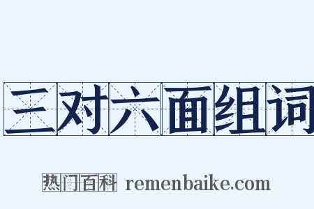 三对六面组词是什么意思的图片